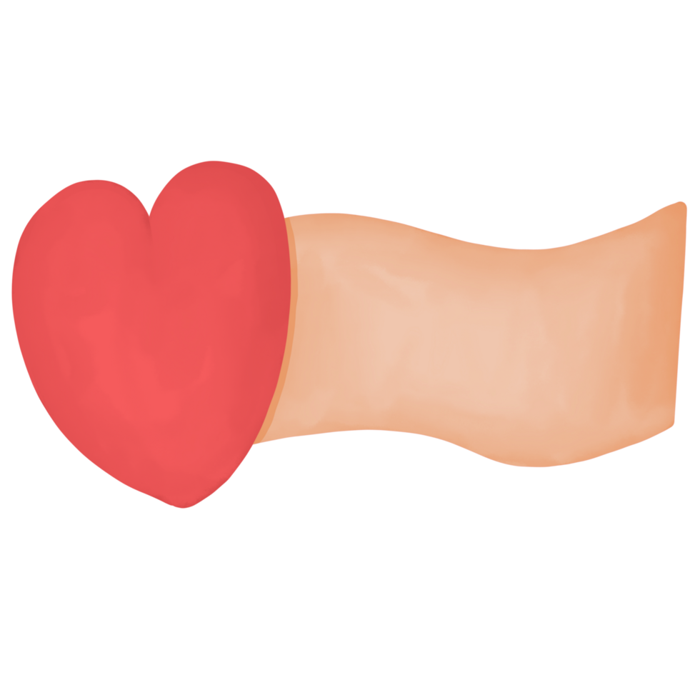 Cute heart title label. colorful cartoon style png