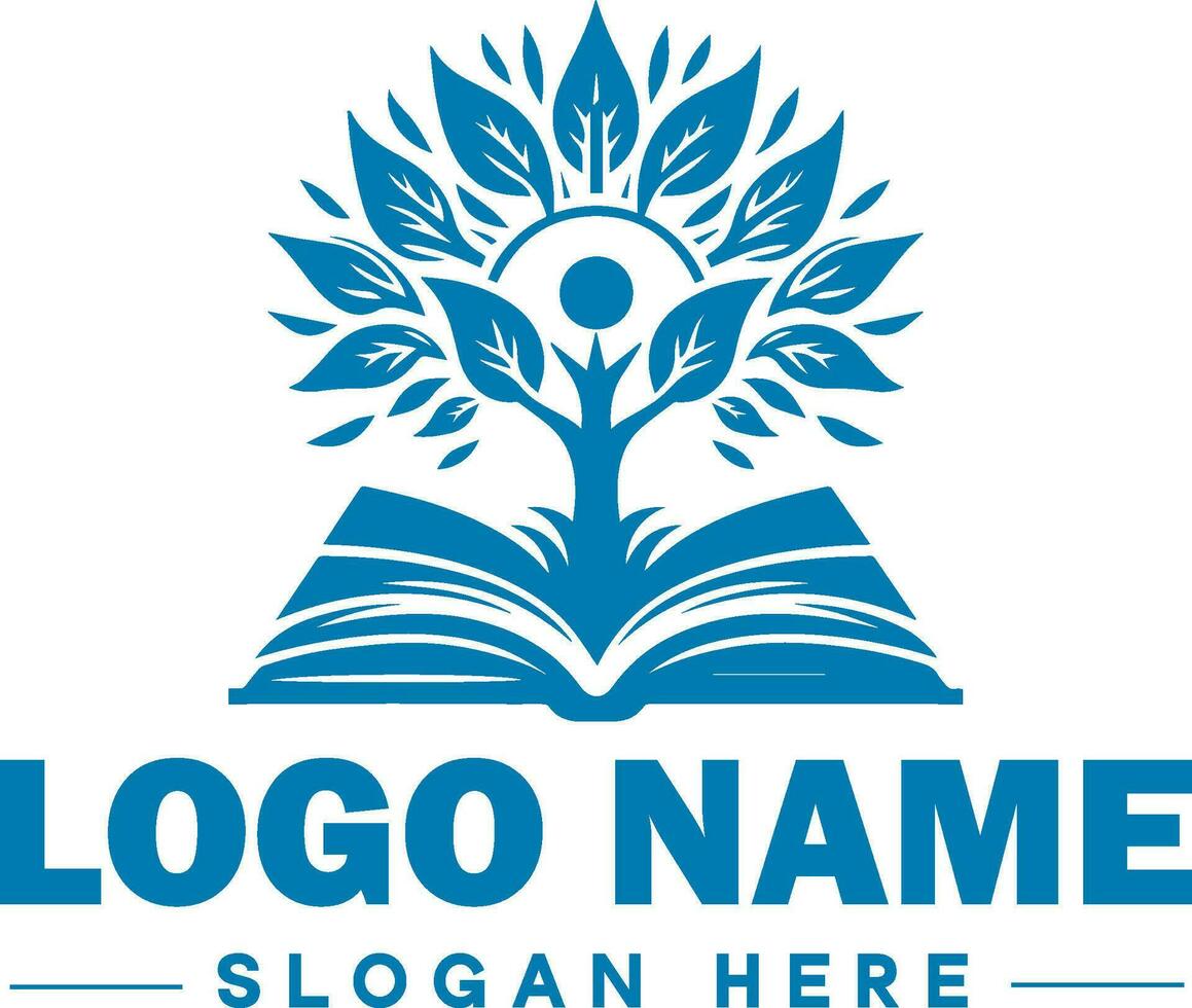 educación logo para escuela, colega, universidad, instituto y icono símbolo limpiar plano moderno minimalista logo diseño editable vector