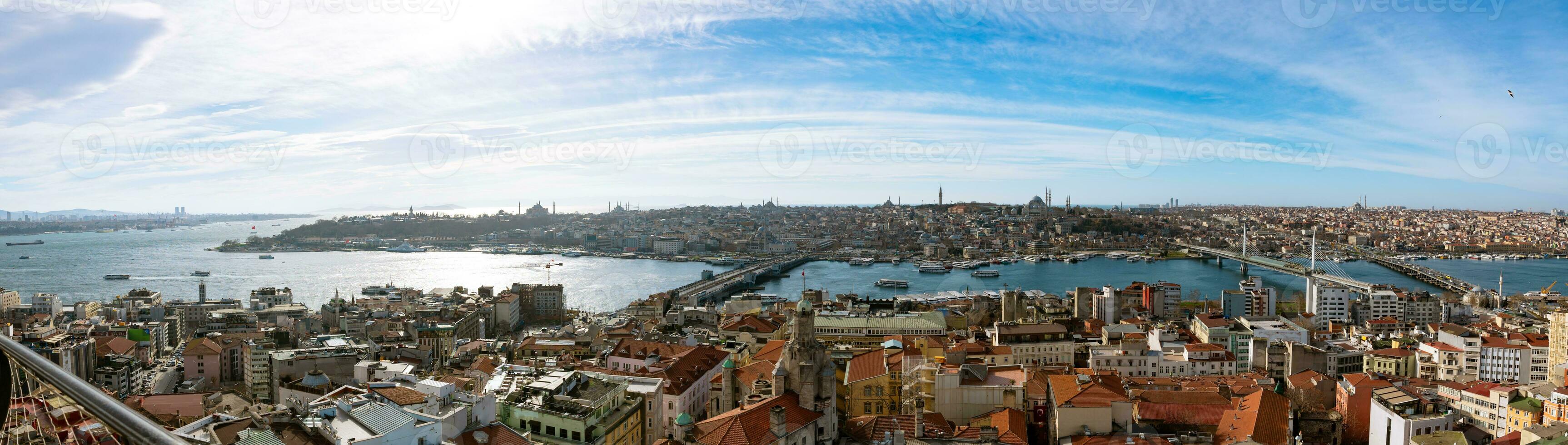 Panoramic view of Istanbul from Galata Tower photo