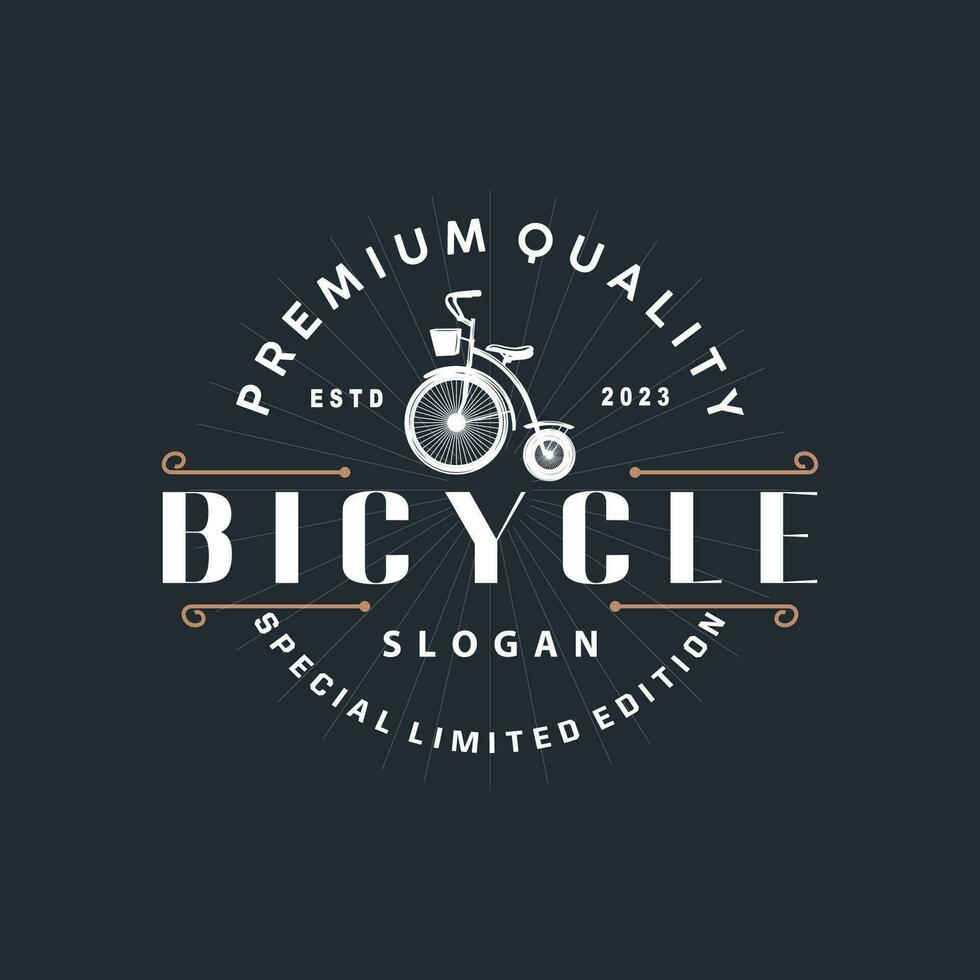 bicicleta logo diseño bicicleta deporte club sencillo Clásico negro silueta modelo ilustración vector