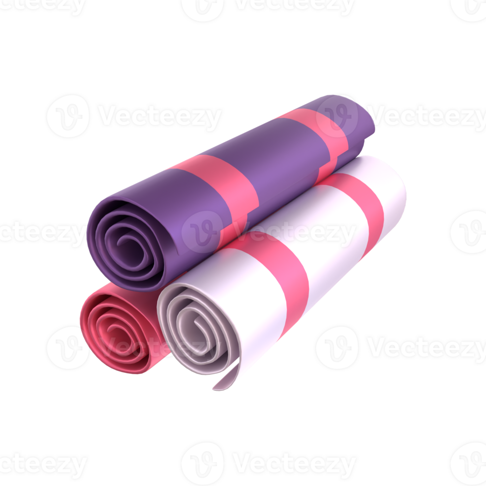 3d rendering of gym fitness exercise mat png