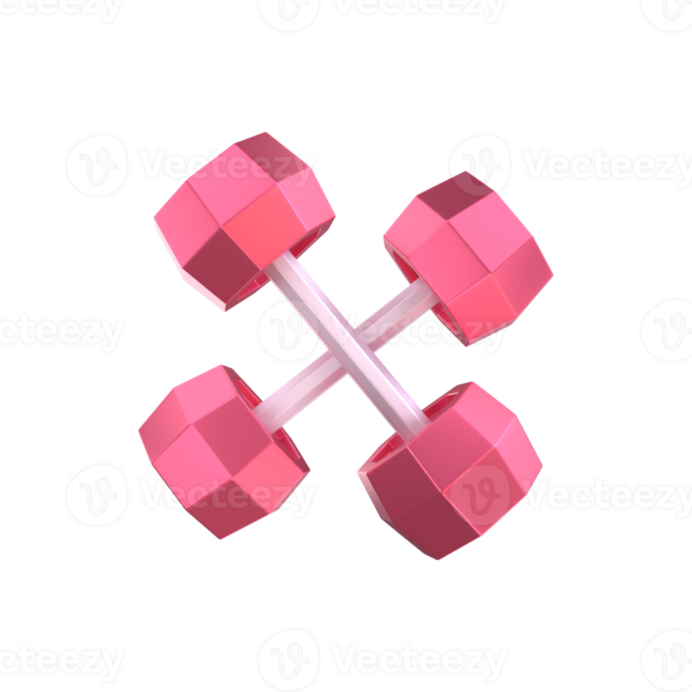 3d rendering gym fitnes barbell png