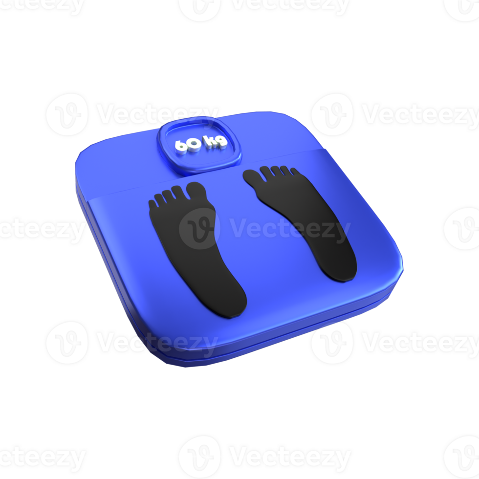 3d rendering of gym fitness weight scale png