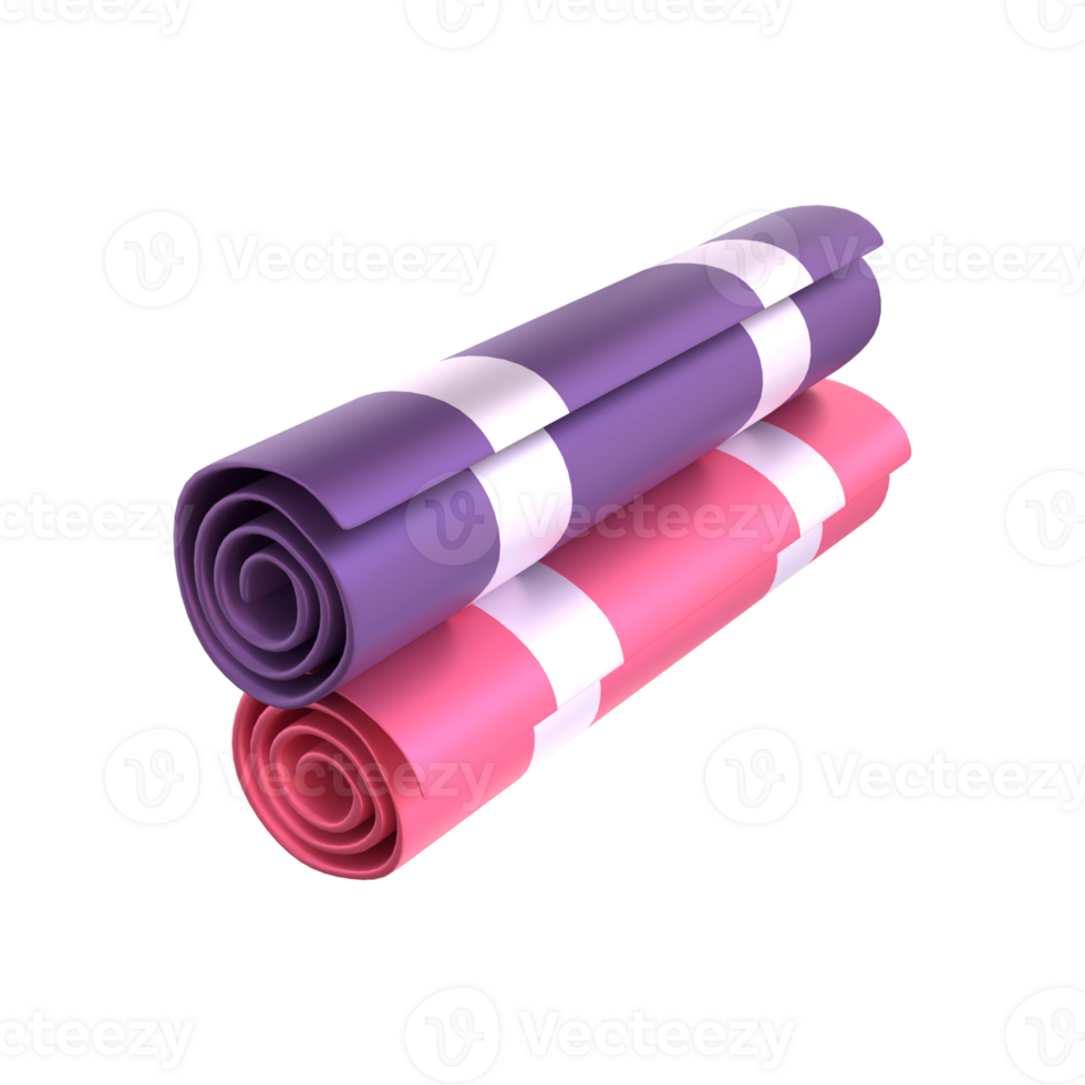 3d rendering of gym fitness exercise mat png