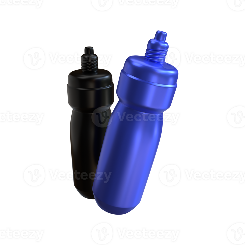 3d rendering of gym fitness sports drinking bottles png