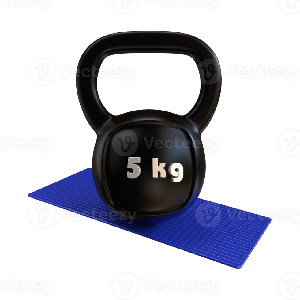 3d rendering of gym fitness   dumbbell png