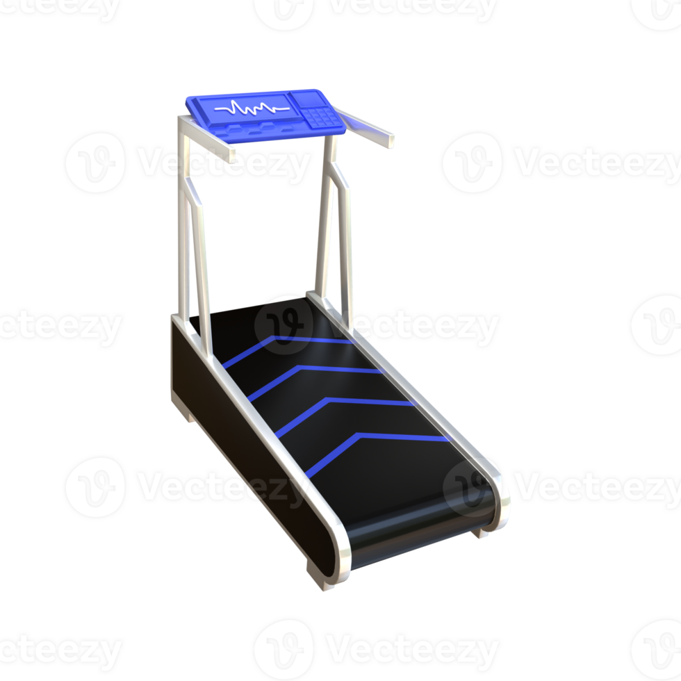 3d rendering of gym fitness electric treadmill png