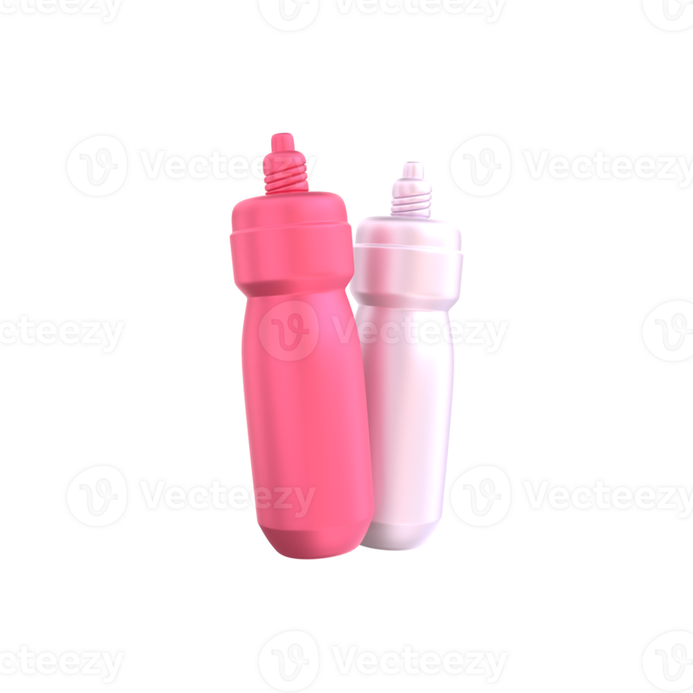 3d rendering of gym fitness sports drinking bottles png