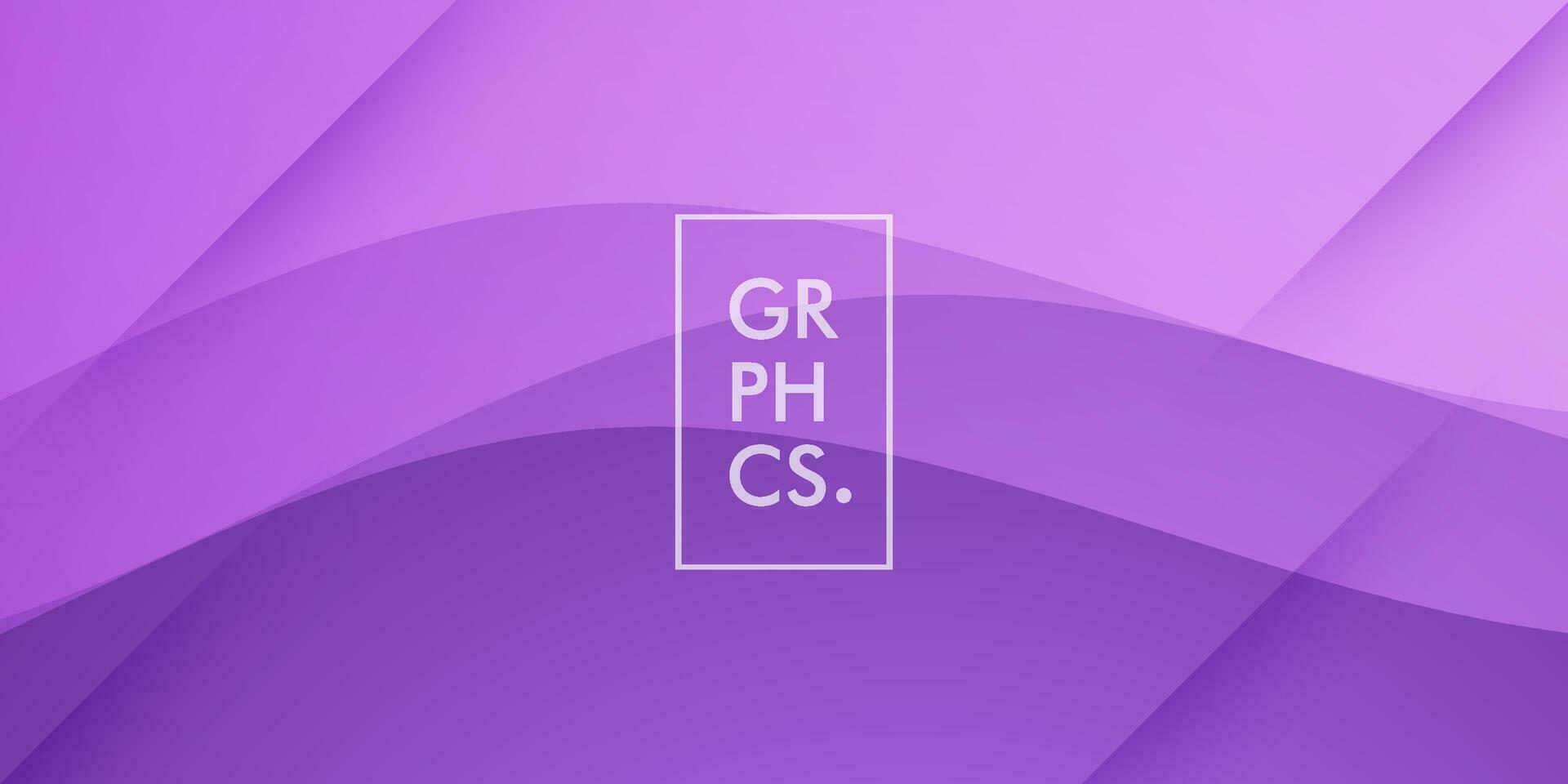 Abstract violet lavender purple with shadow lines gradient background. Modern and simple wave pattern for display product ad website template wallpaper poster. Eps10 vector