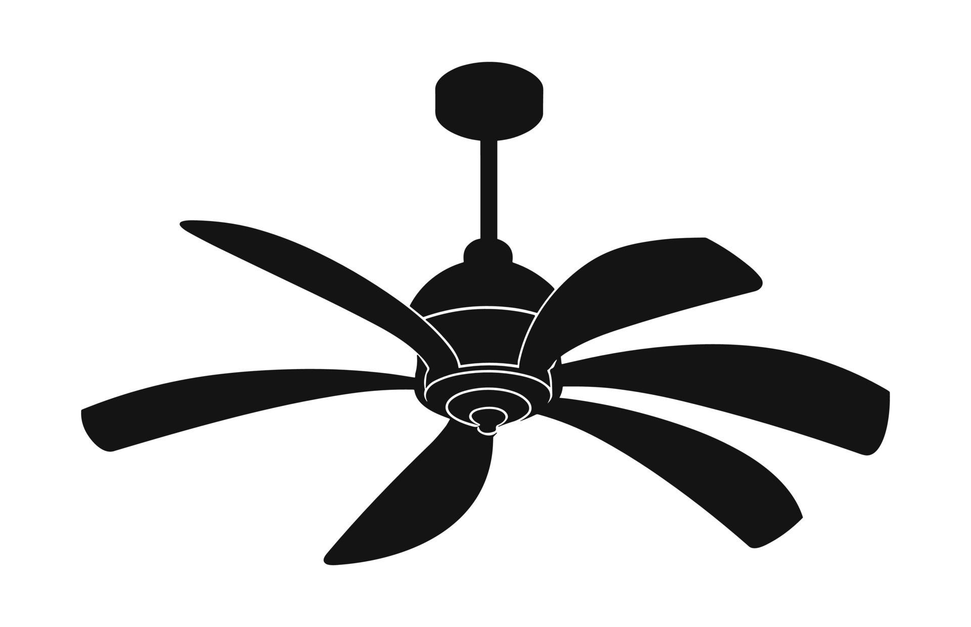 A Ceiling fan vector black Silhouette free 36256145 Vector Art at Vecteezy