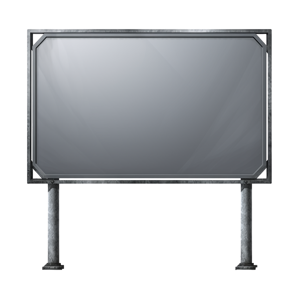 AI generated Blank Road sign board isolated on transparent background png