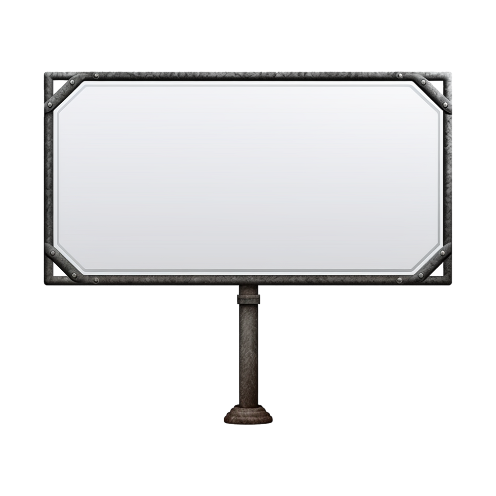 AI generated Blank Road sign board isolated on transparent background png