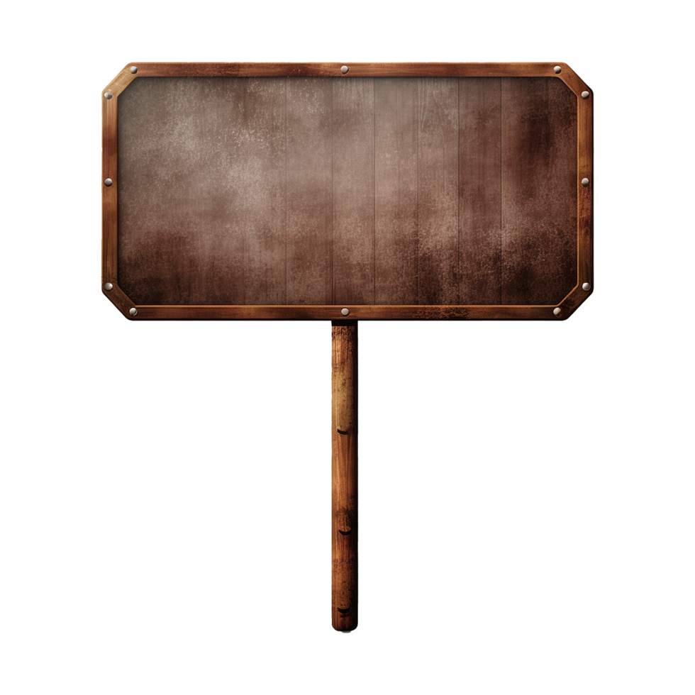 AI generated Blank Road sign board isolated on transparent background png