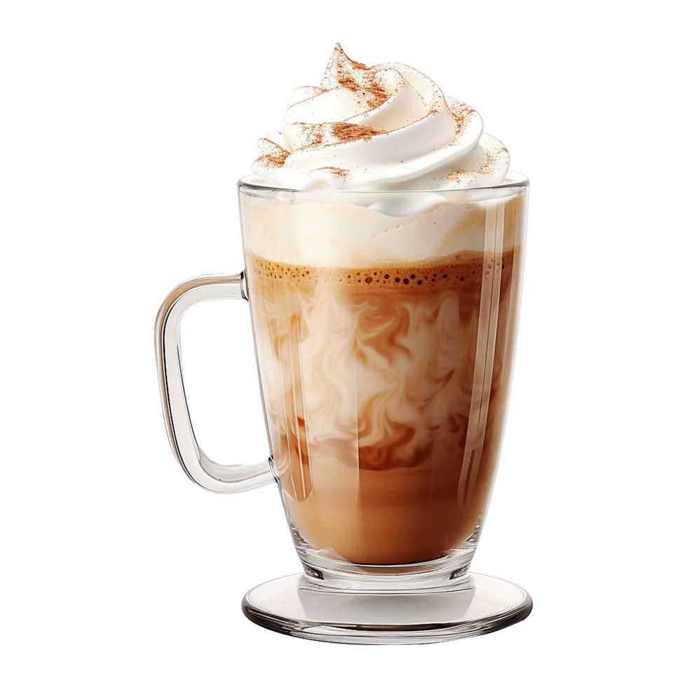 AI generated Coffee ice cream isolated on transparent background png