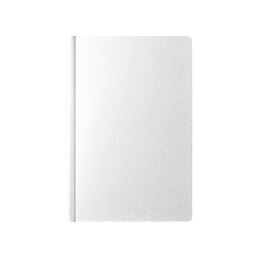 AI generated Blank book isolated on a transparent background png