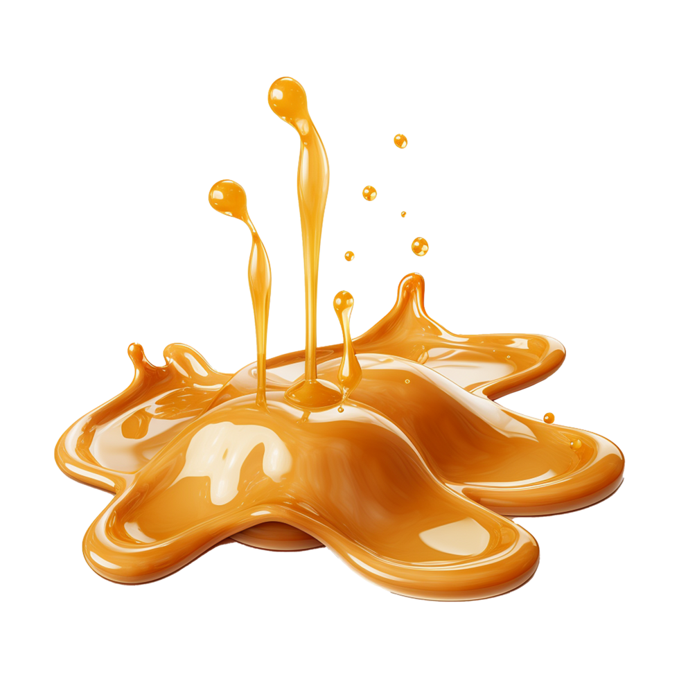 AI generated Caramel candies isolated on transparent background png
