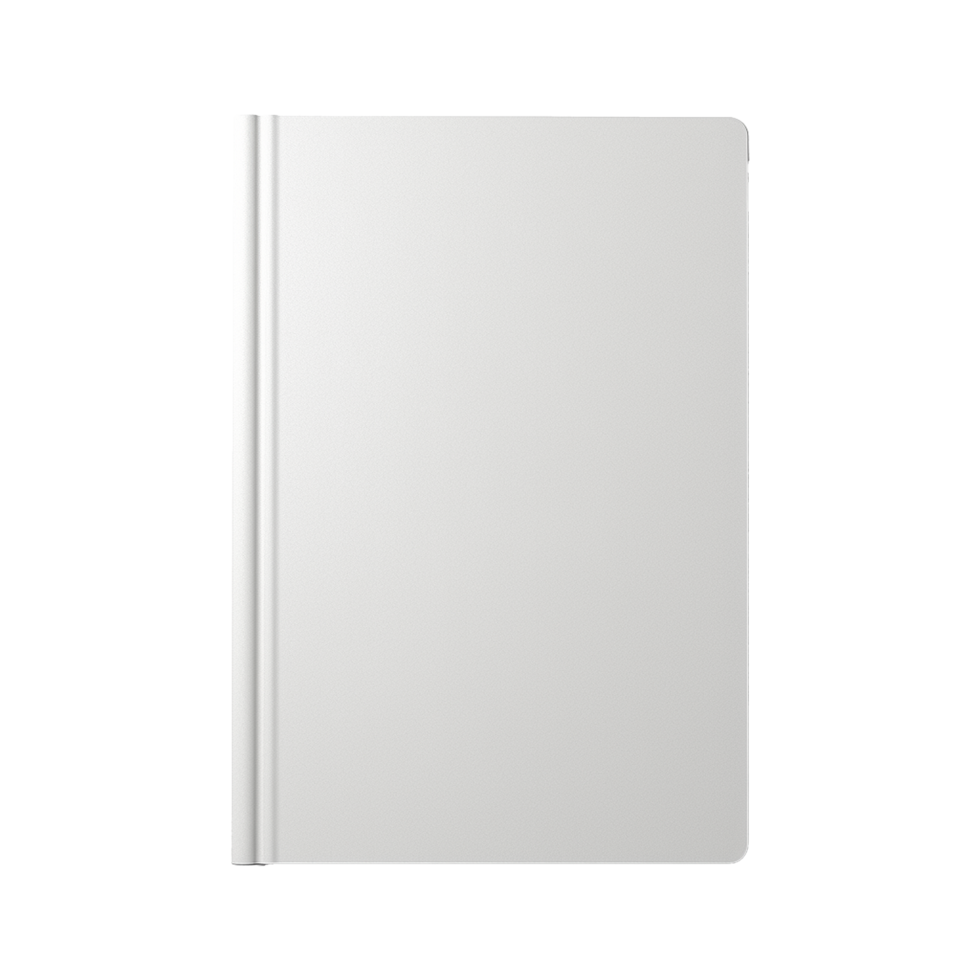 AI generated Blank book isolated on a transparent background png