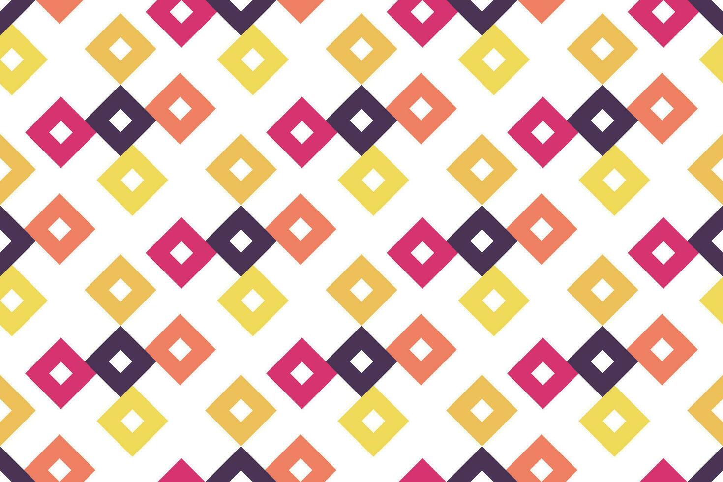 geometric seamless pattern. Abstract graphic background with squares, lines, grid. Simple geo texture. Ethnic style ornament. Repeat vintage design for decor, print vector