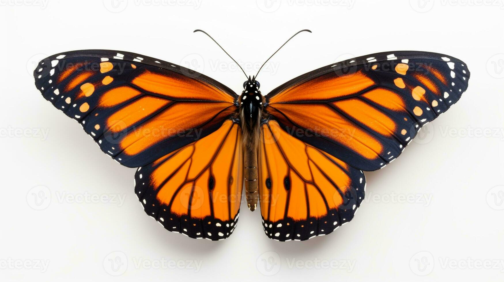 ai generado monarca mariposa aislado en blanco antecedentes. generativo ai foto