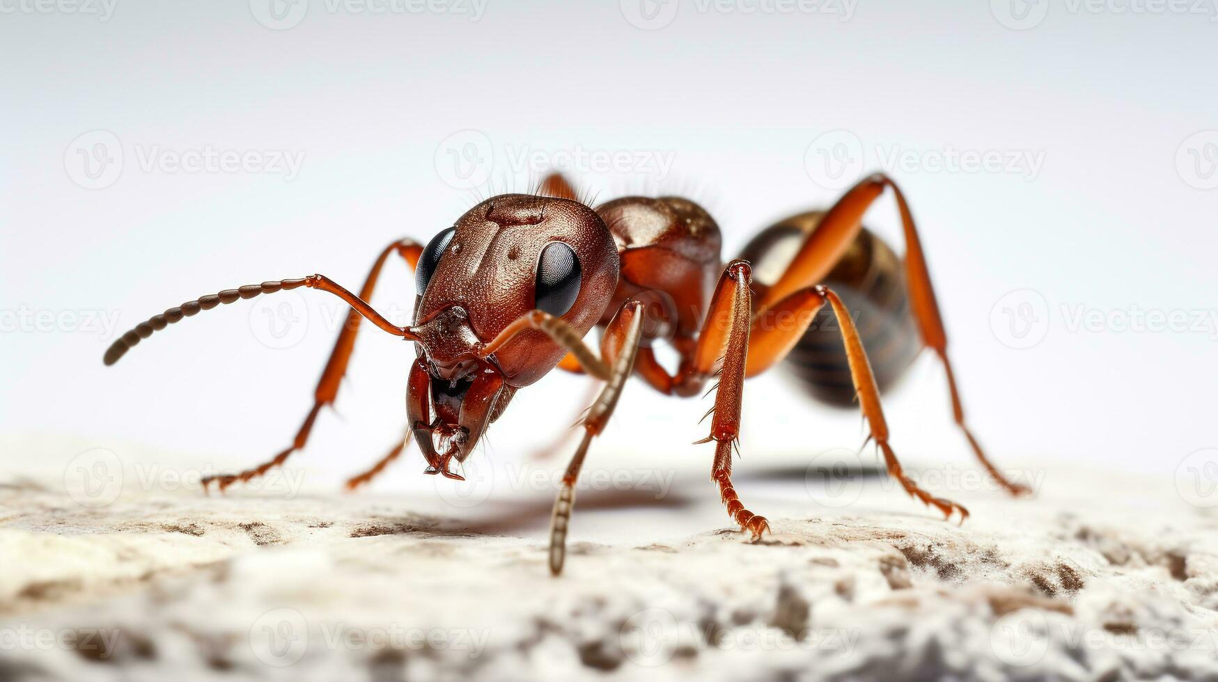 AI generated Photo of Bulldog Ant isolated on white background. Generative AI