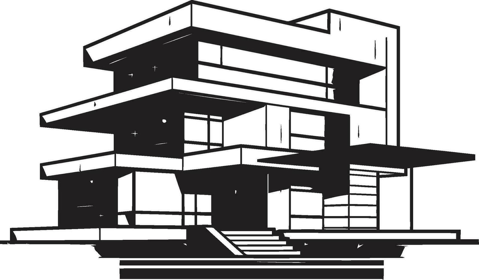 urbano alojamiento emblema moderno propiedad diseño vector icono futurista morada marca residencial propiedad diseño en vector