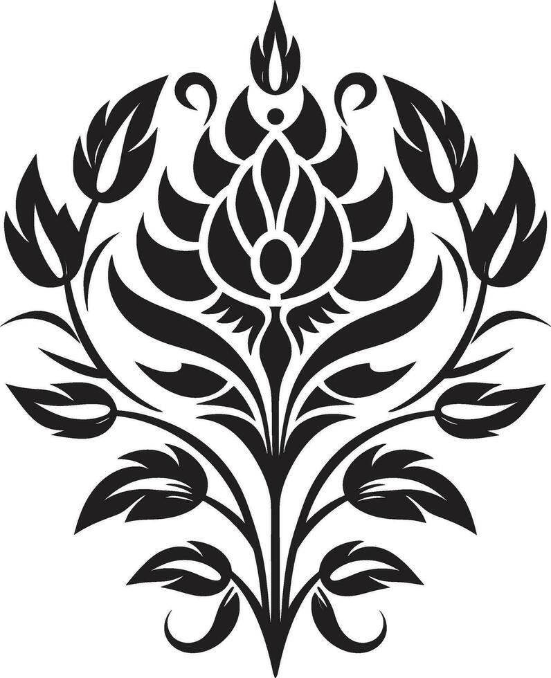 tradicional patrones étnico floral vector icono indígena floraciones étnico floral emblema diseño