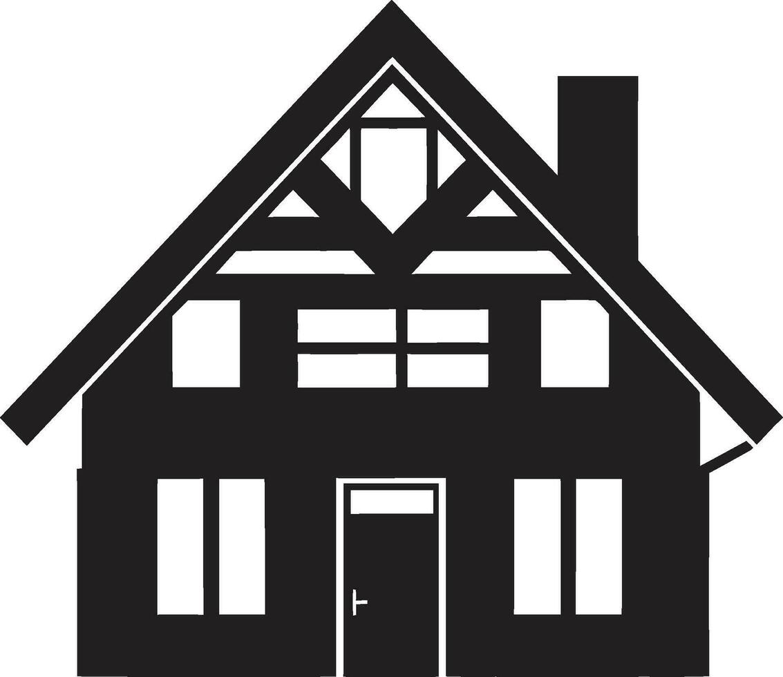 Minimalist Living Icon House Design Vector Emblem Simplistic Dwelling Mark Minimal House Vector Logo