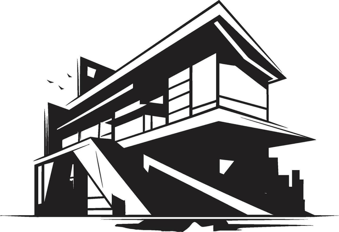 Architectural Visionary House Idea Design Vector Icon Innovative Housing Mark Architecture Design Vector Logo