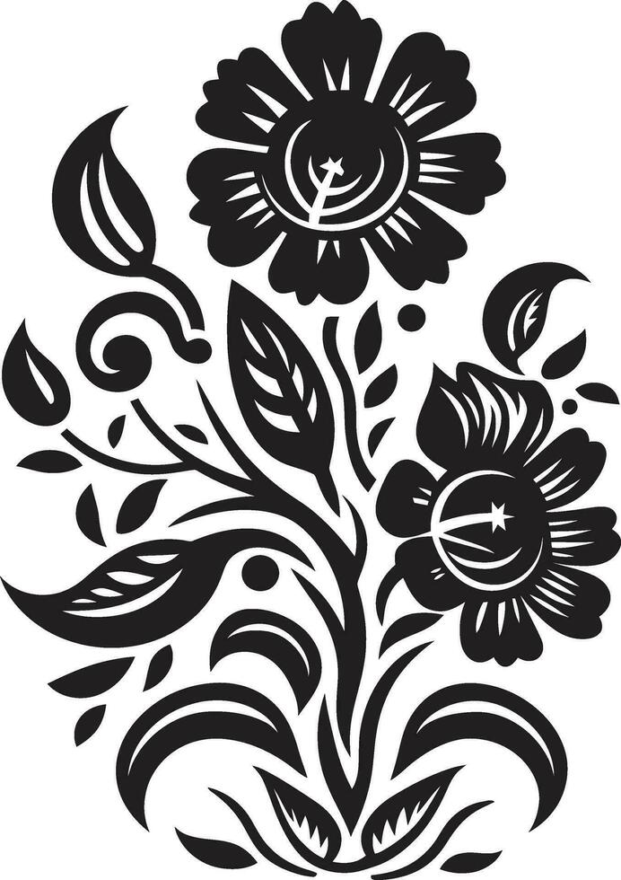 Ethnic Craft Floral Logo Icon Design Cultural Verve Ethnic Floral Logo Icon vector