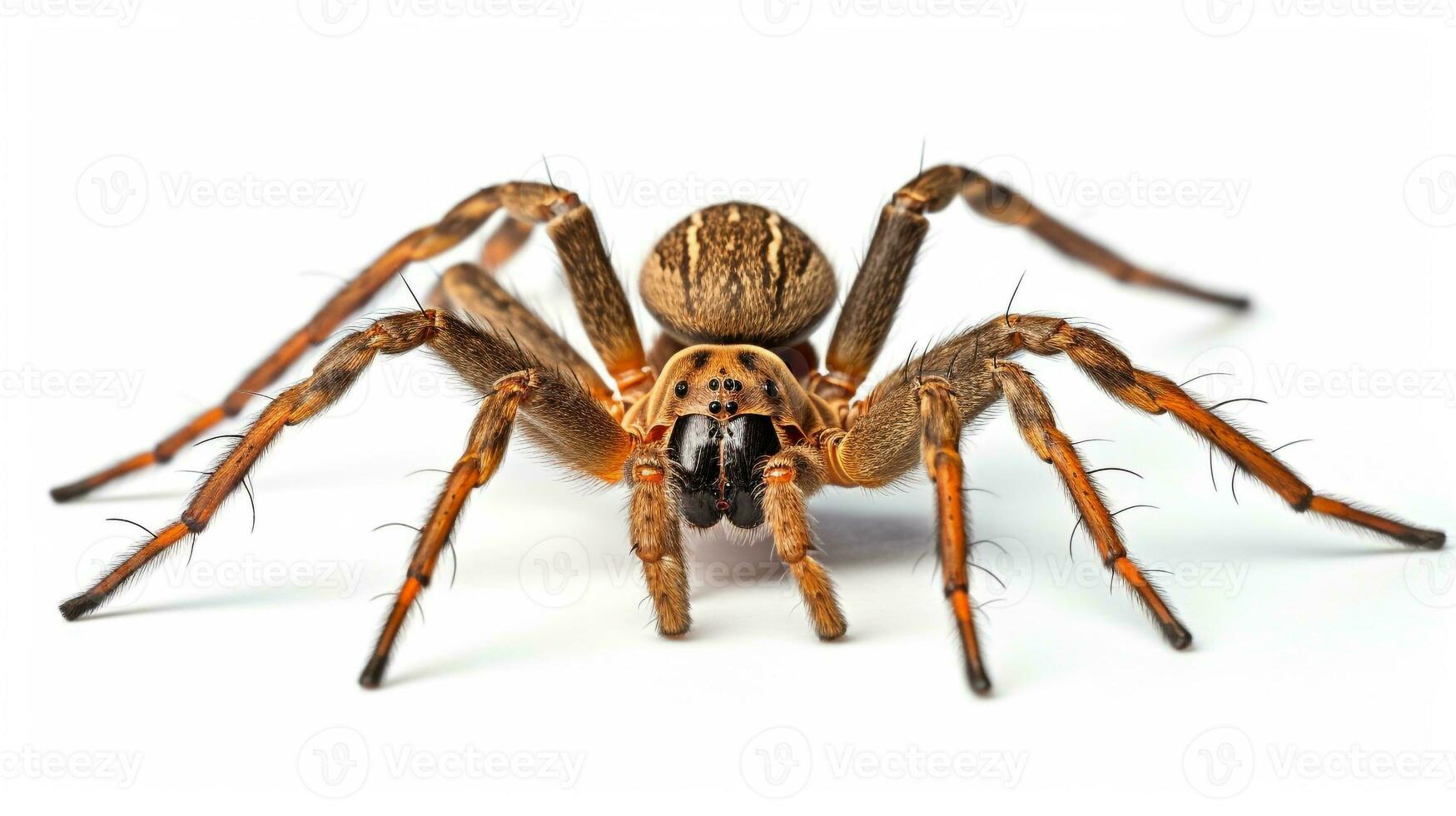 AI generated Photo of Net-Casting Spider isolated on white background. Generative AI