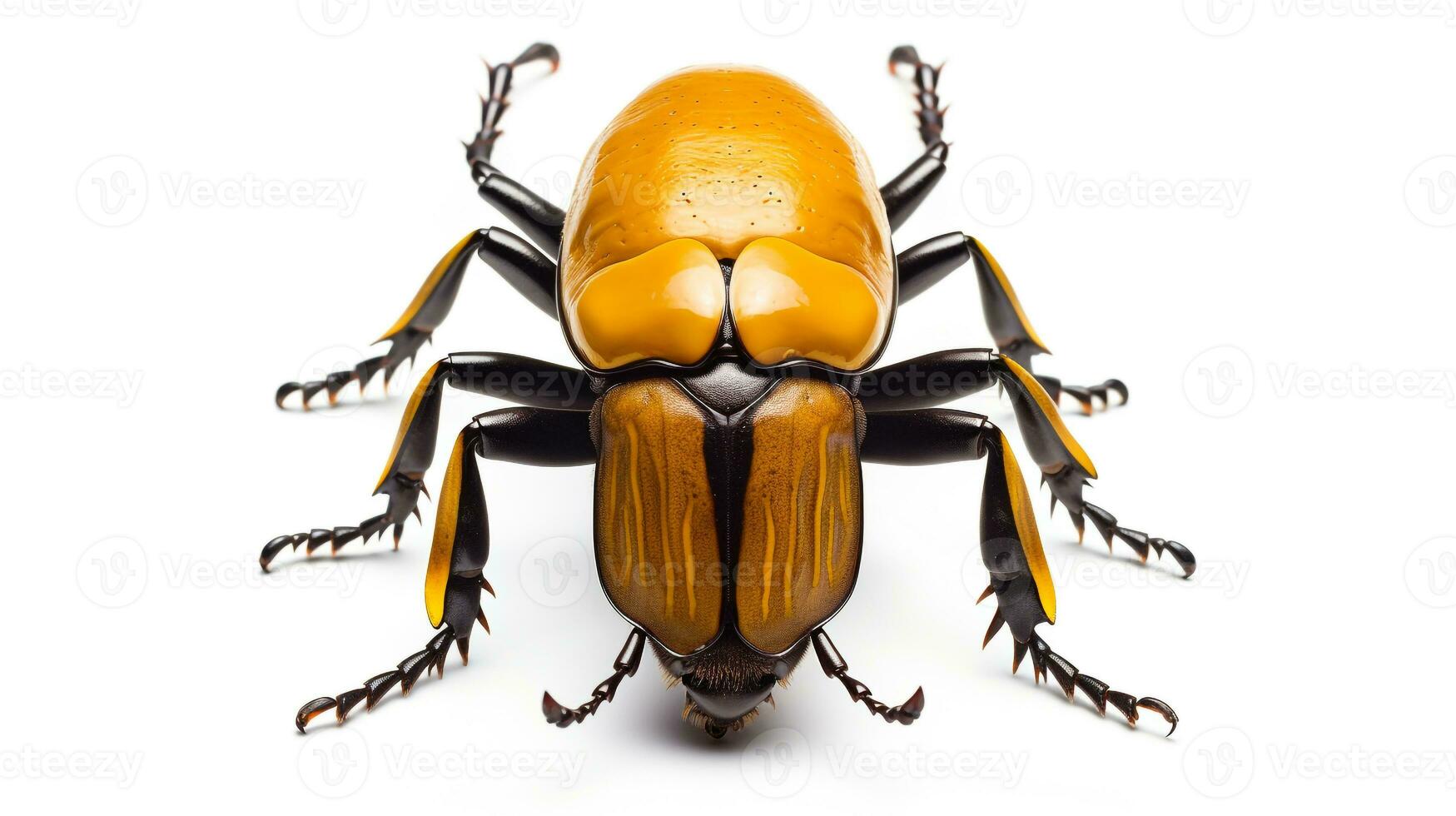 AI generated Photo of Hercules Beetle isolated on white background. Generative AI