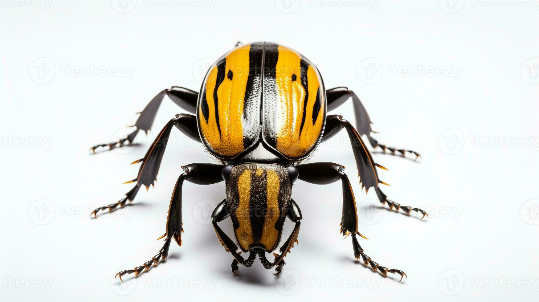 AI generated Photo of Goliath Beetle isolated on white background. Generative AI