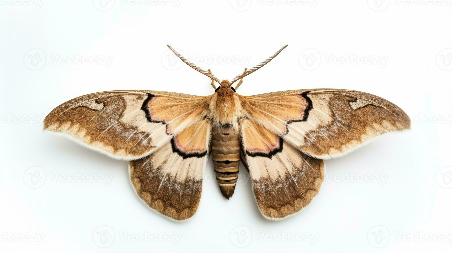 AI generated Photo of Indian Meal Moth isolated on white background. Generative AI