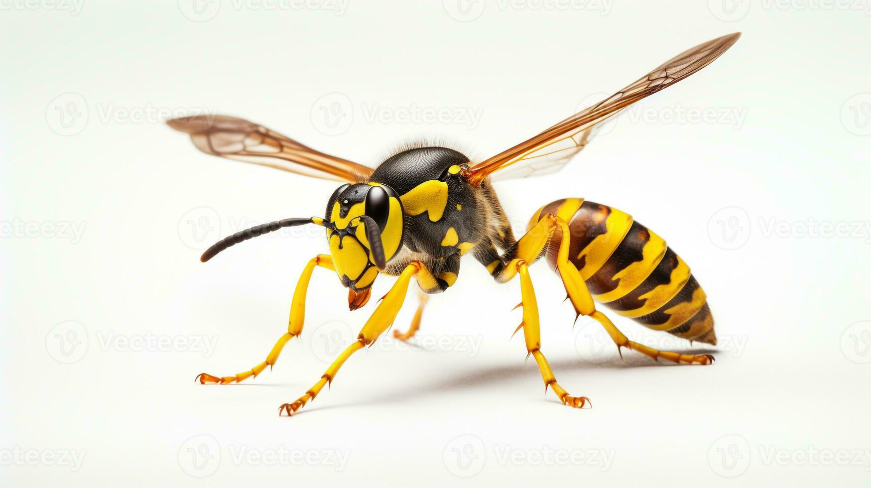 AI generated Photo of Yellow Jacket isolated on white background. Generative AI