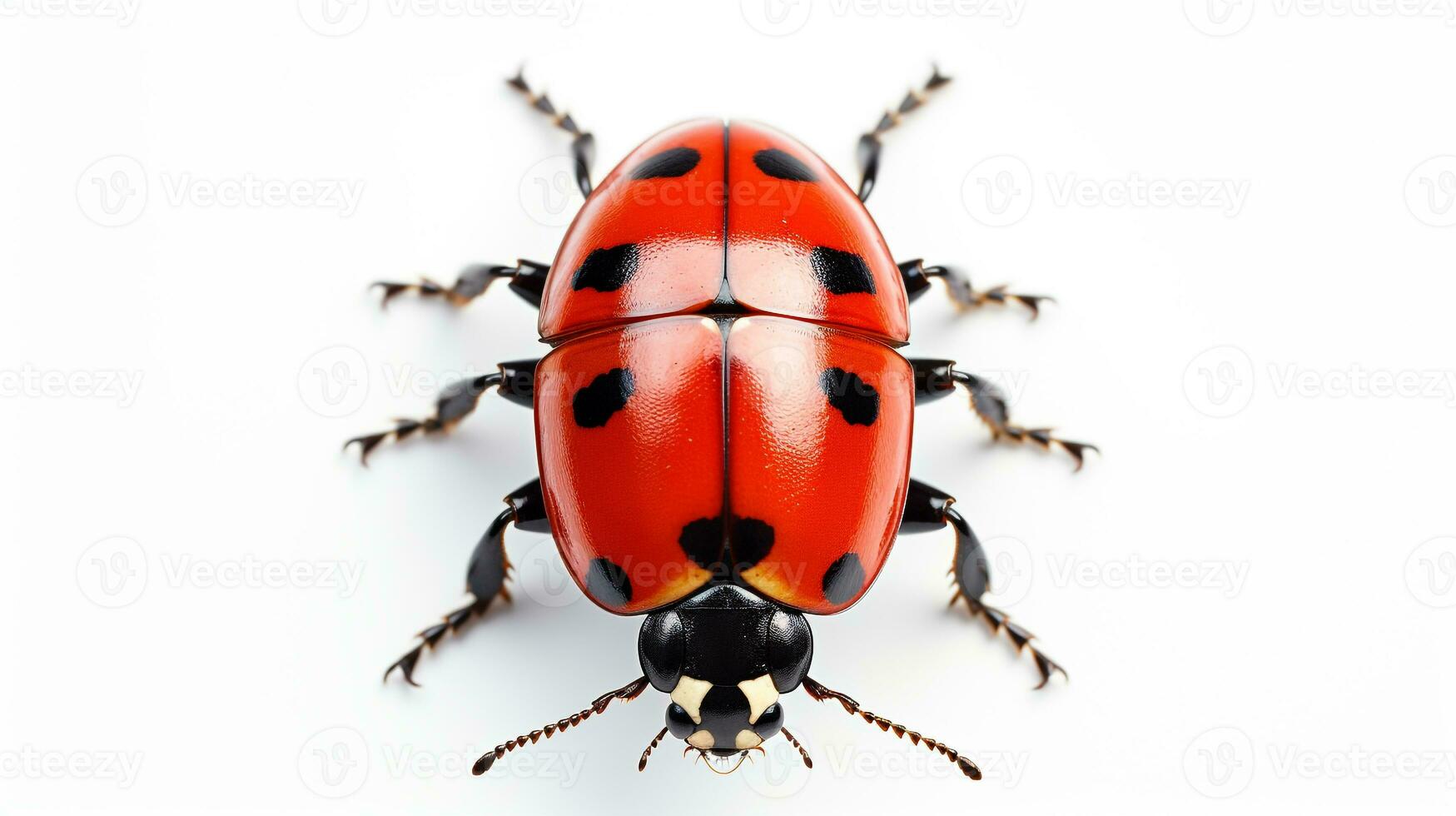 AI generated Photo of Ladybird Beetle isolated on white background. Generative AI