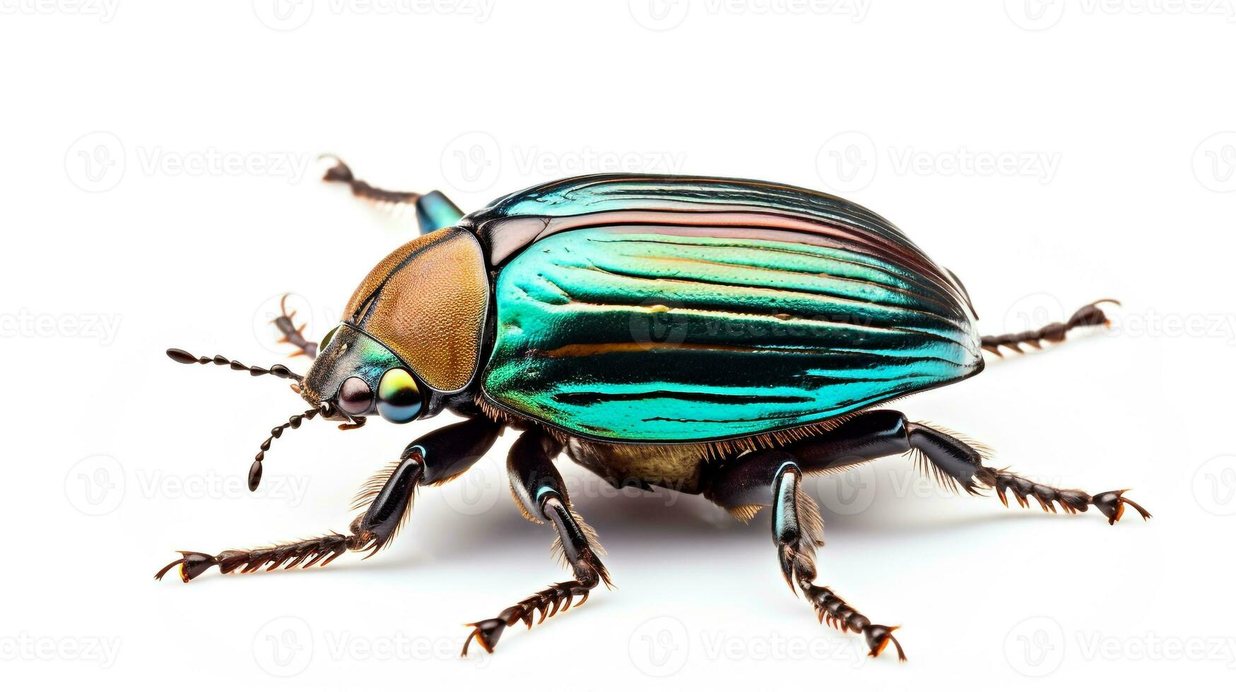AI generated Photo of June Bug isolated on white background. Generative AI