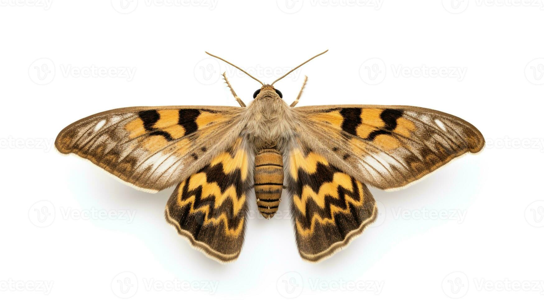 AI generated Photo of Indian Meal Moth isolated on white background. Generative AI