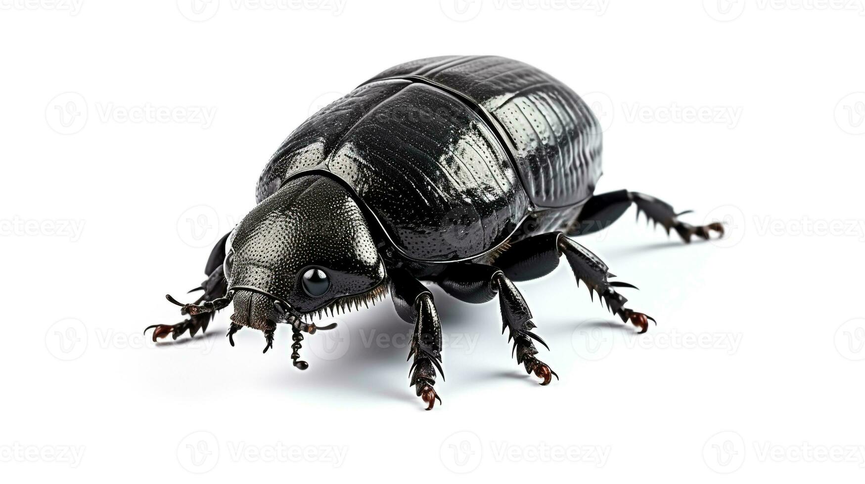 AI generated Photo of Dung Beetle isolated on white background. Generative AI