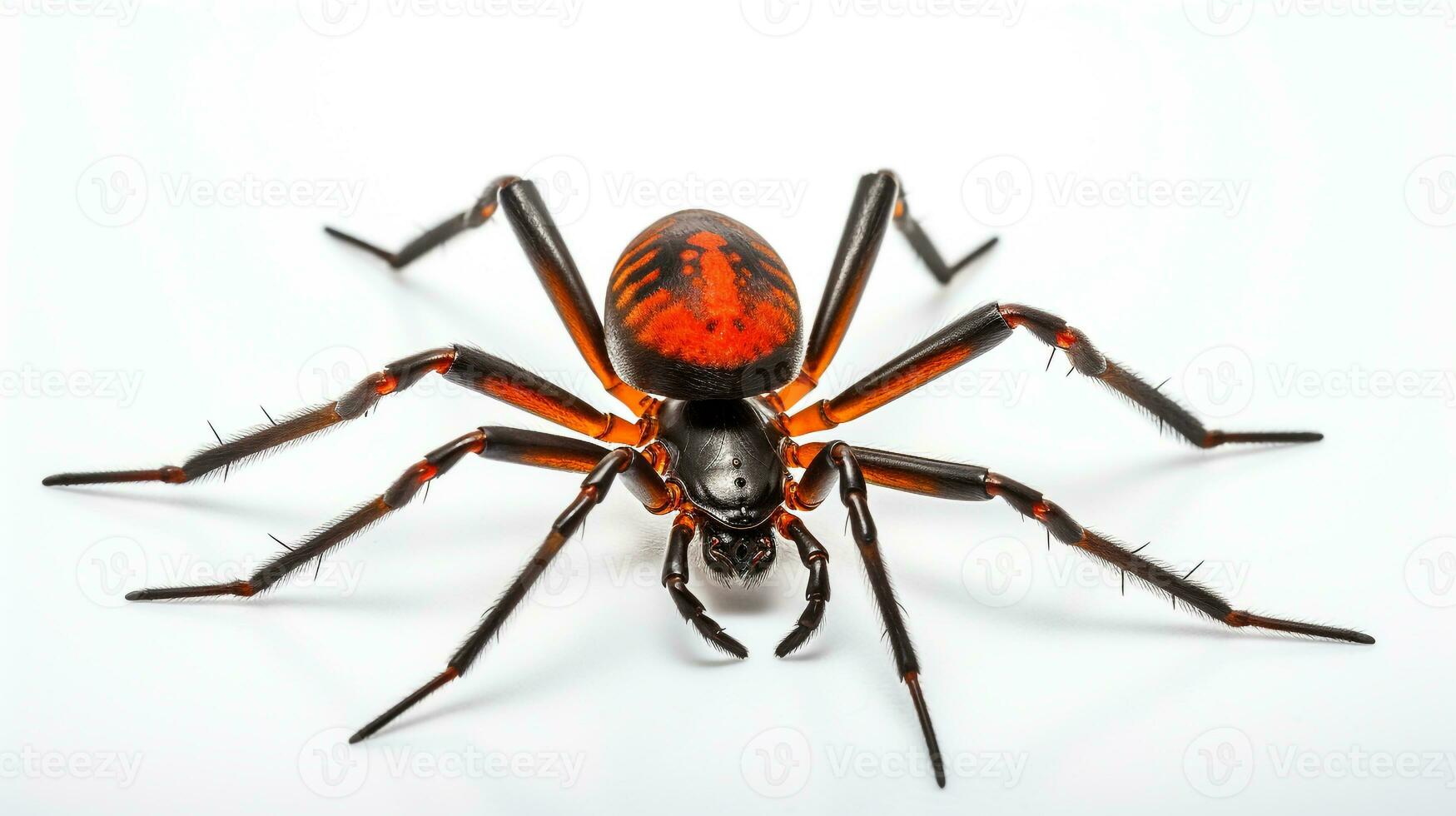 AI generated Photo of Redback Spider isolated on white background. Generative AI