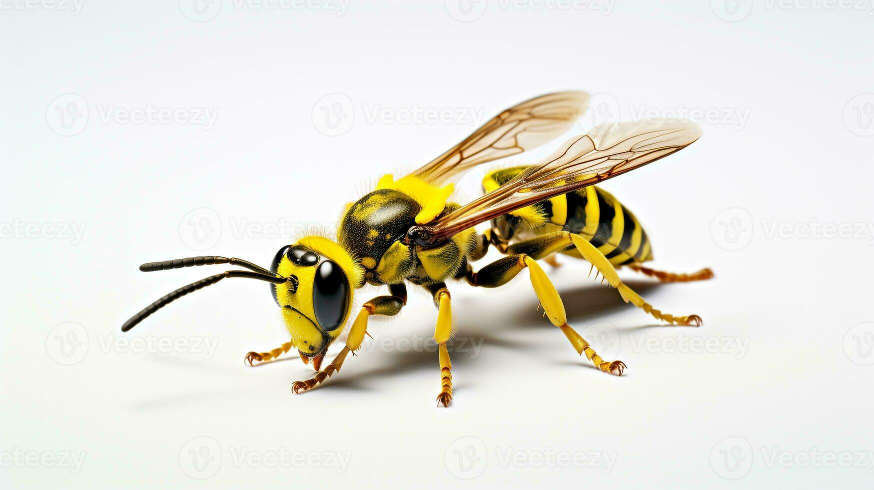 AI generated Photo of Pine Sawfly isolated on white background. Generative AI