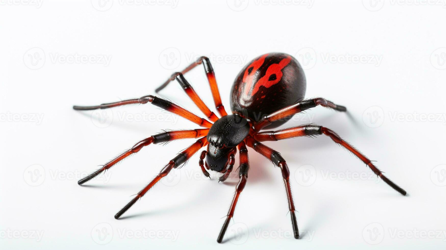 AI generated Photo of Redback Spider isolated on white background. Generative AI