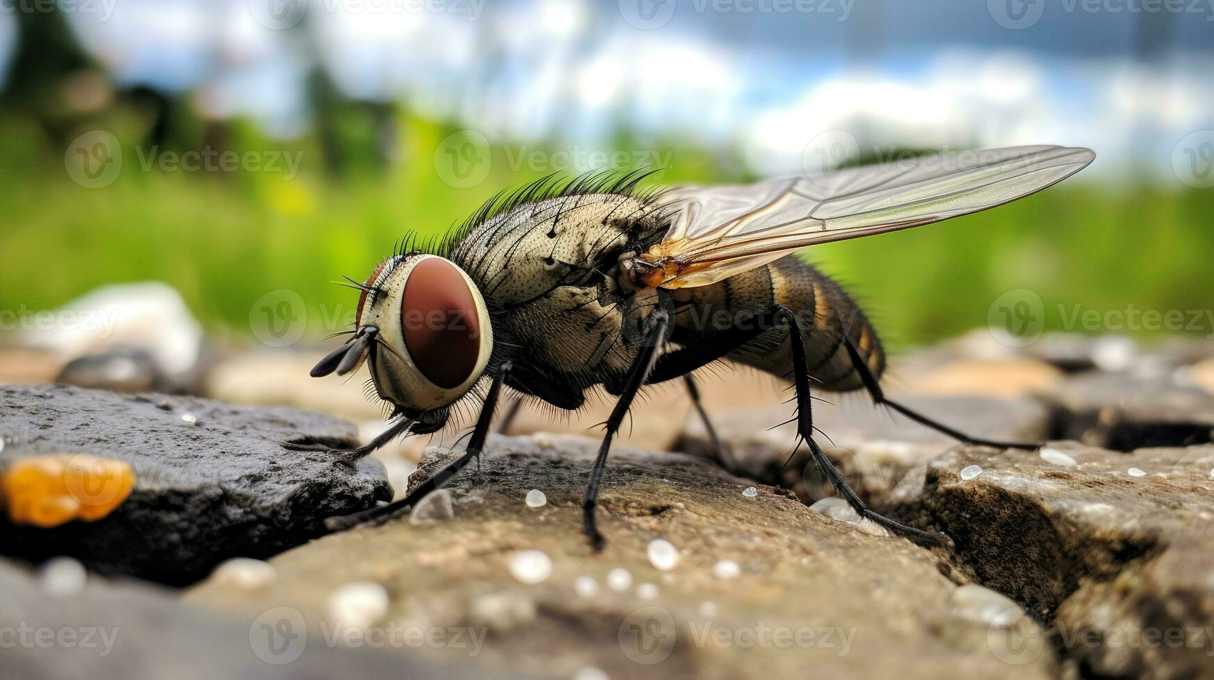 AI generated Photo of Horsefly on a ground. Generative AI