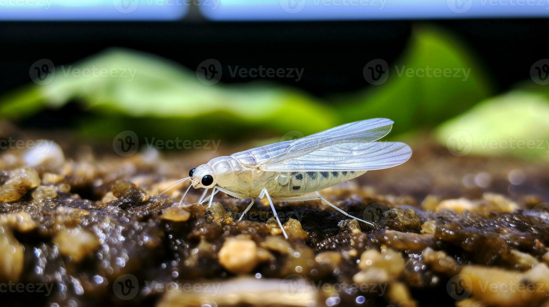 AI generated Photo of Whitefly on a ground. Generative AI