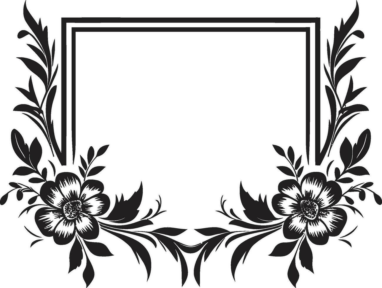 pétalo simetría vector floral icono geométrico florecer negro loseta diseño logo