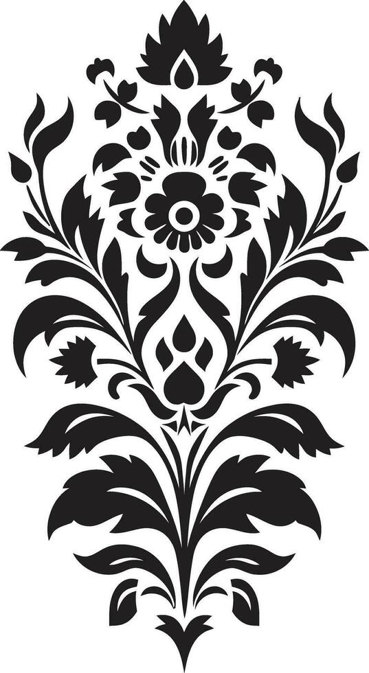 floral enrejado negro vector loseta diseño vector icono con floral patrones geométrico negro diseño