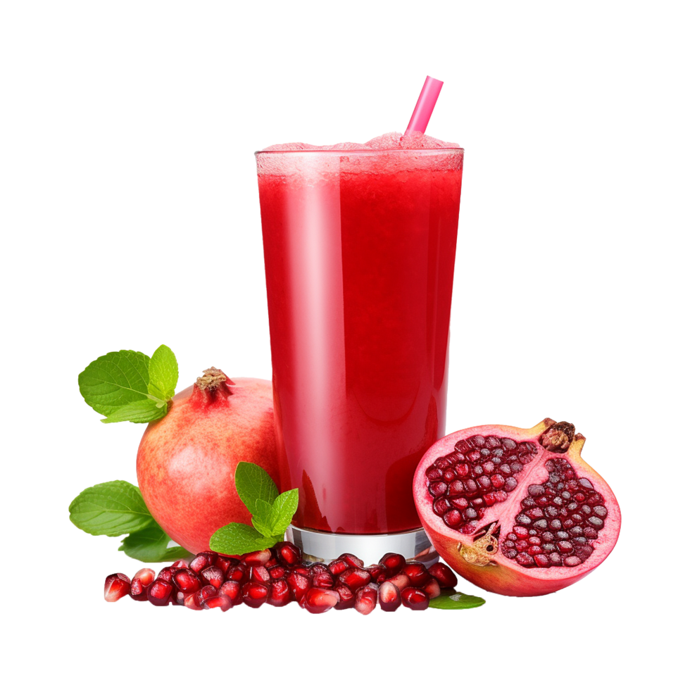 AI generated Realistic glass of red juice isolated on transparent