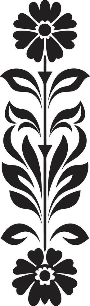 Mystic Floral Borders Line Border Icon Design Rustic Vine Tracery Decorative Line Emblem vector