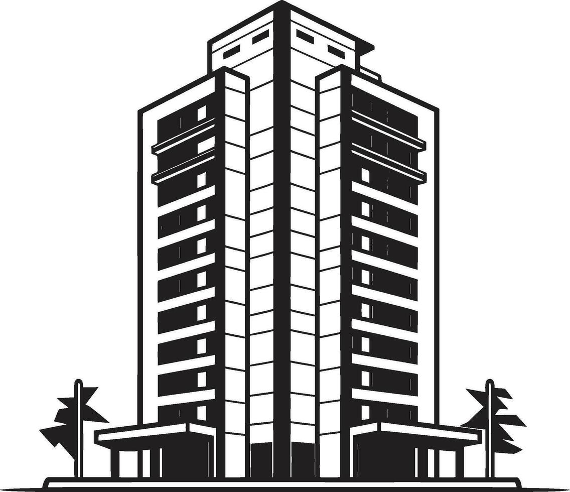 paisaje urbano paisaje de ensueño multifloral urbano edificio en vector icono rascacielos matriz alturas multipiso paisaje urbano vector diseño