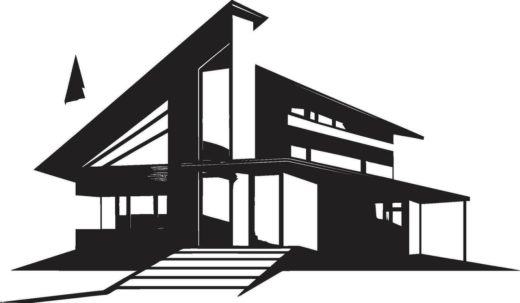 arquitectónico brillantez símbolo casa diseño vector icono contemporáneo morada emblema arquitectura idea vector logo