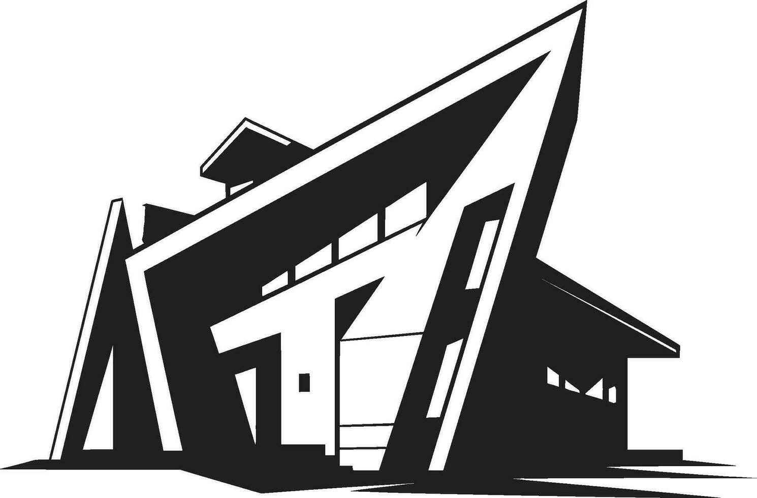 Creative Dwelling Impression House Idea Vector Icon Home Structure Symbol Architecture Design Vector Emblem